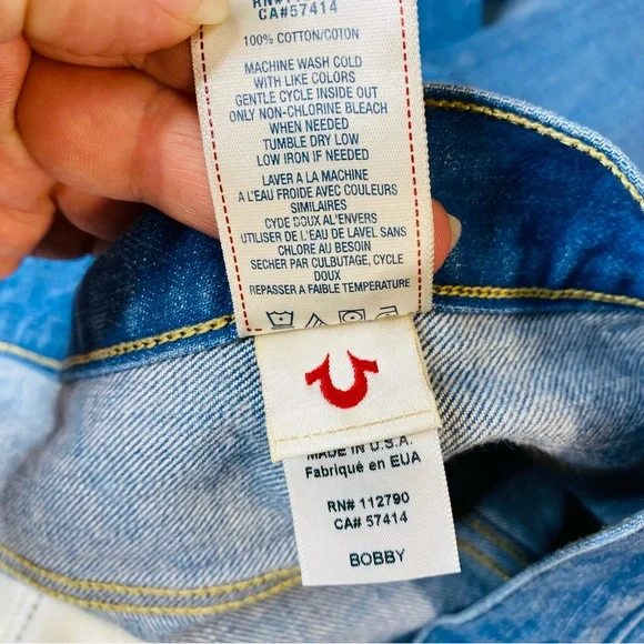 True Religion Bobby Light Washed Jeans Sz 38 X 34 - Picture 4 of 8